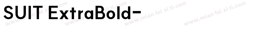 SUIT ExtraBold字体转换